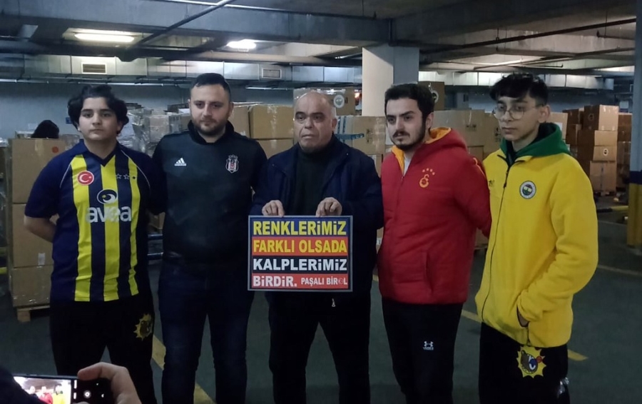 Üç büyük takımın taraftarı yardım çalışmalarını beraber yürütüyor 