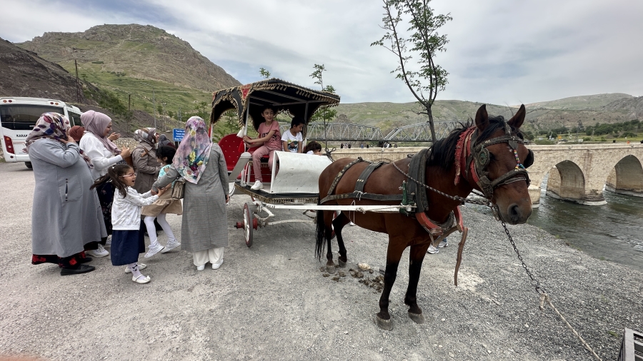 Tarihi ilçeyi artık faytonla geziyorlar