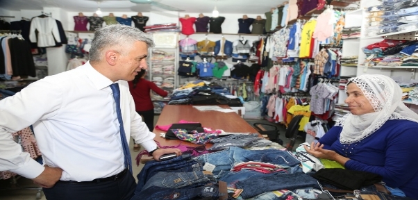 KAYMAKAM VE BELEDİYE BAŞKANI ARICAN`DAN CUDİ ESNAFINA ZİYARET