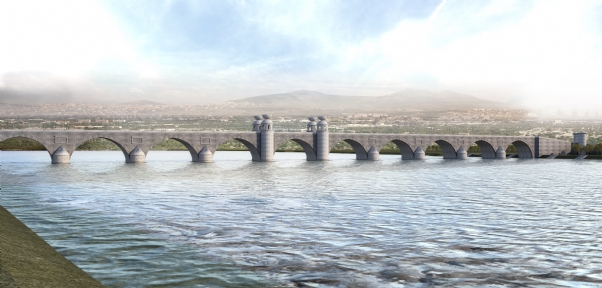 Dicle Nehrinin İki Yakası 11 Gözlü Taş Köprü İle Birbirine Bağlanıyor