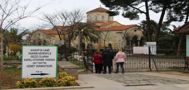 Ayasofya`da 56 Yıl Aradan Sonra İlk Restorasyon Çalışmaları Başladı