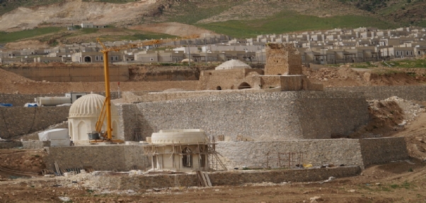 Hasankeyf`teki 650 yıllık Koç Camii yeni yerine yerleştiriliyor