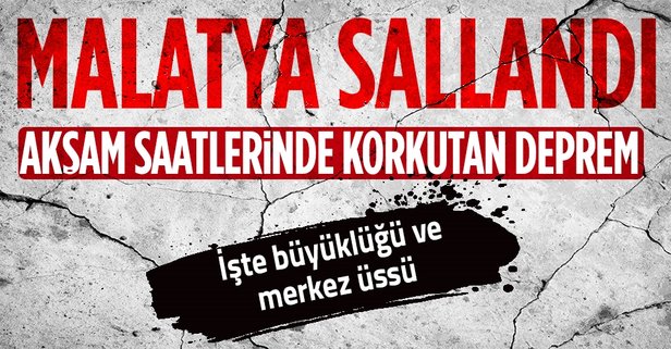 Malatya’da 5.3 büyüklüğünde deprem