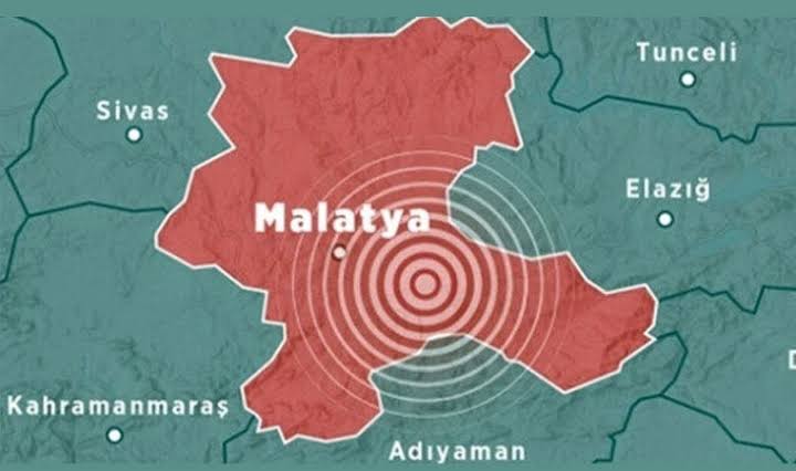 Malatya'da deprem anı güvenlik kameralarına yansıdı