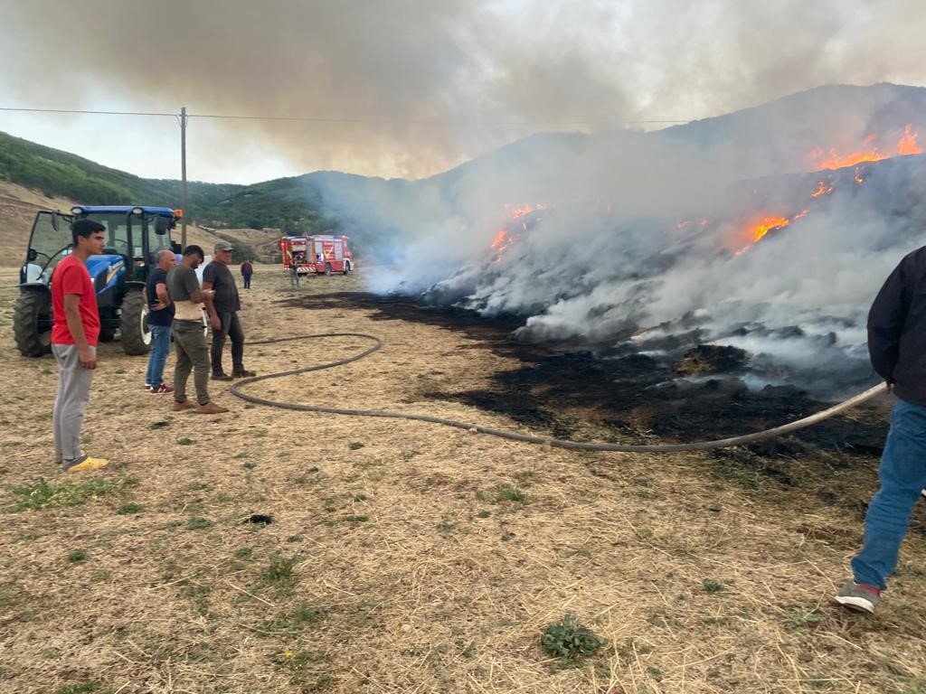 Yangında 4 Bin Balya Ot Kül Oldu