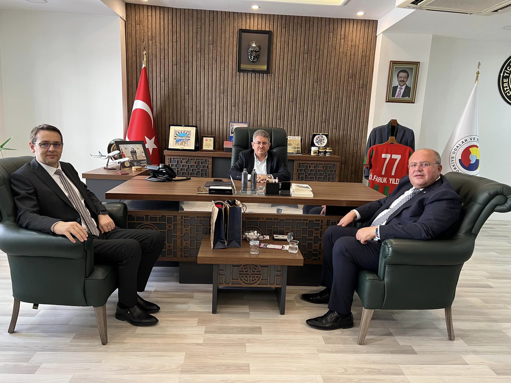Cizre TSO Başkanı,Halk Bankası Heyetini makamında ağırladı