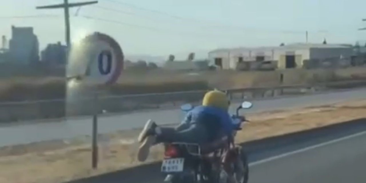 Canını hiçe saydığı motosiklet sürücüsü