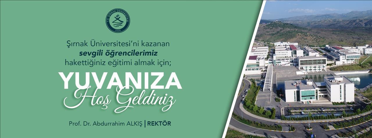 Rektör Alkış’tan, Şırnak üniversitesini Kazanan Öğrencilere mesaj !