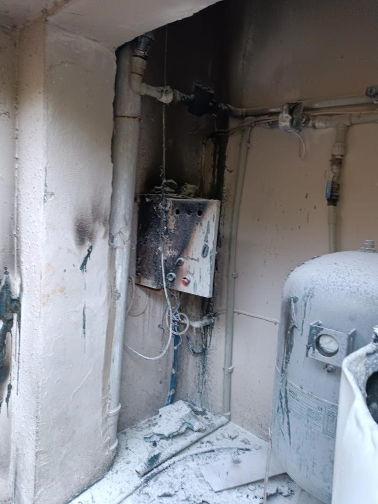 Elektrik panosunda korkutan yangın