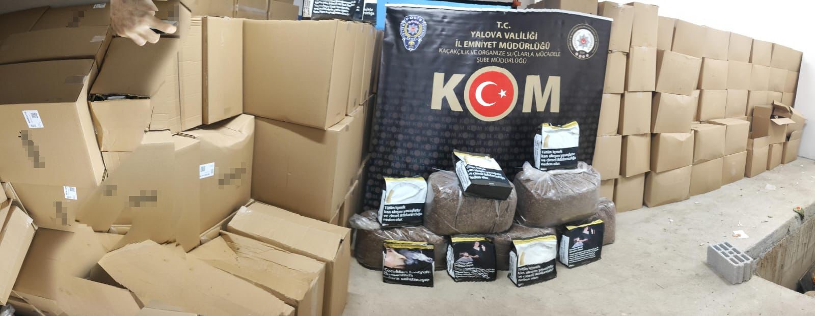 6 ton kaçak tütün ele geçirildi