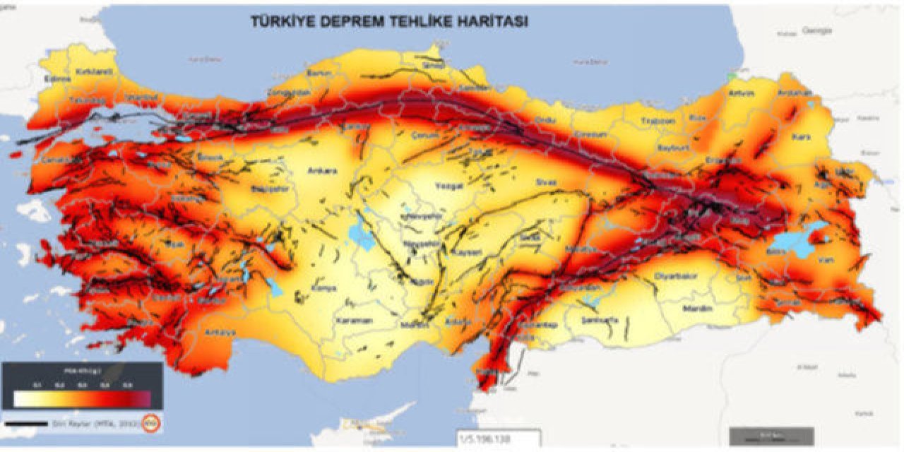 Diri fay hattı haritası güncellendi! Şırnak Hangi Derece Riskli Bölgede?