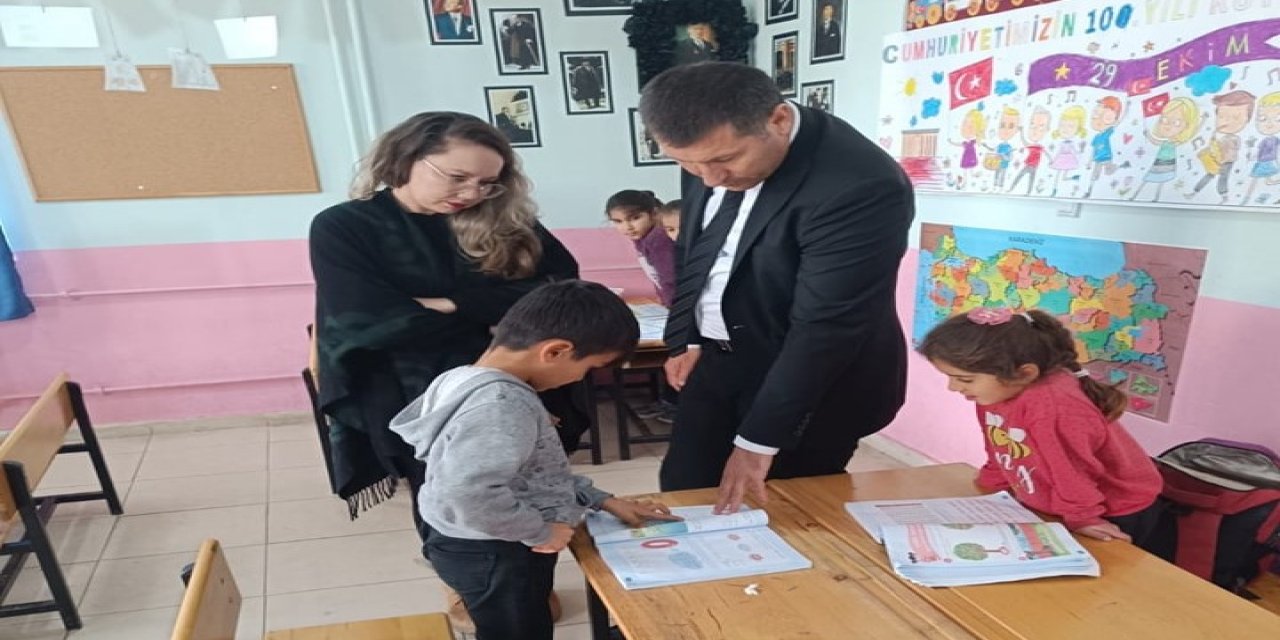 Cizre Milli Eğitim Müdüründen Köy Okullarında İnceleme