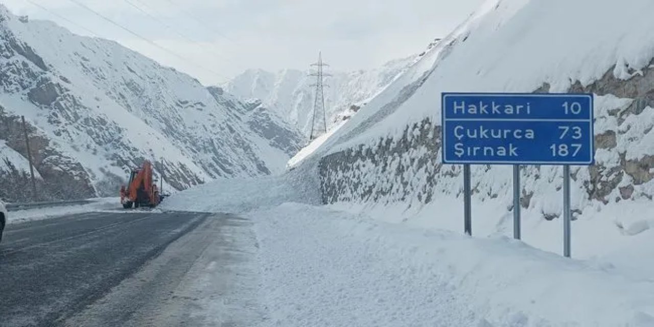 Çığ ve heyelana rağmen Hakkari- Şırnak kara yolu açıldı