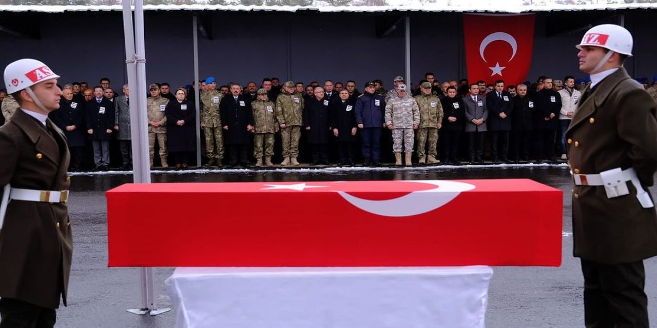 Kaza sonucu Şehit olan asker için Şırnak’ta tören düzenlendi