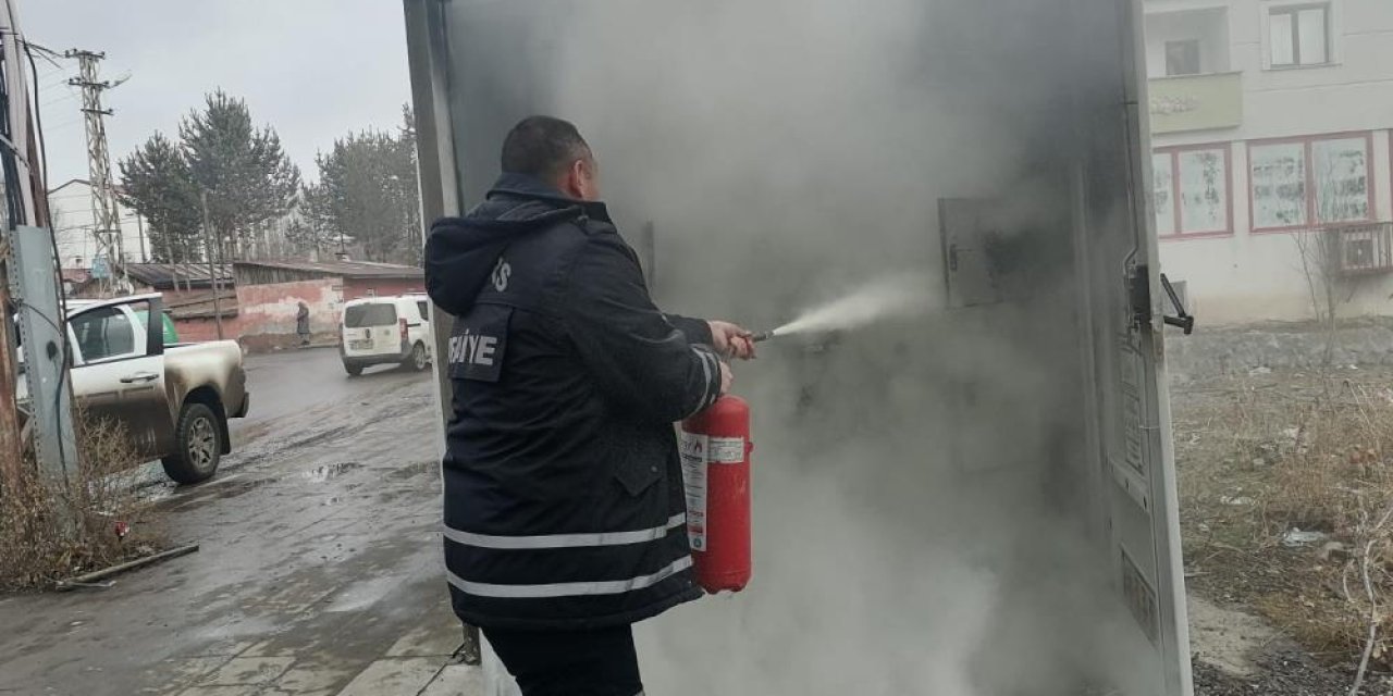 Kars’ta trafo yangını