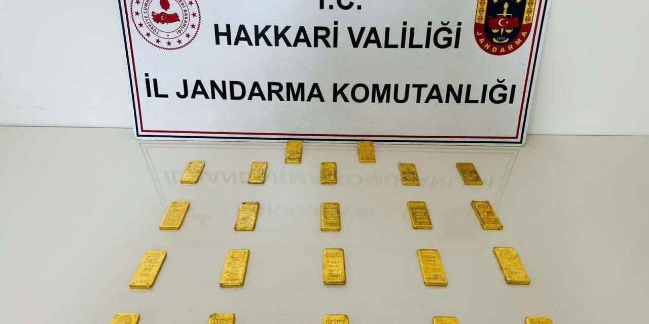 Hakkari'de külçe külçe altın ele geçirildi