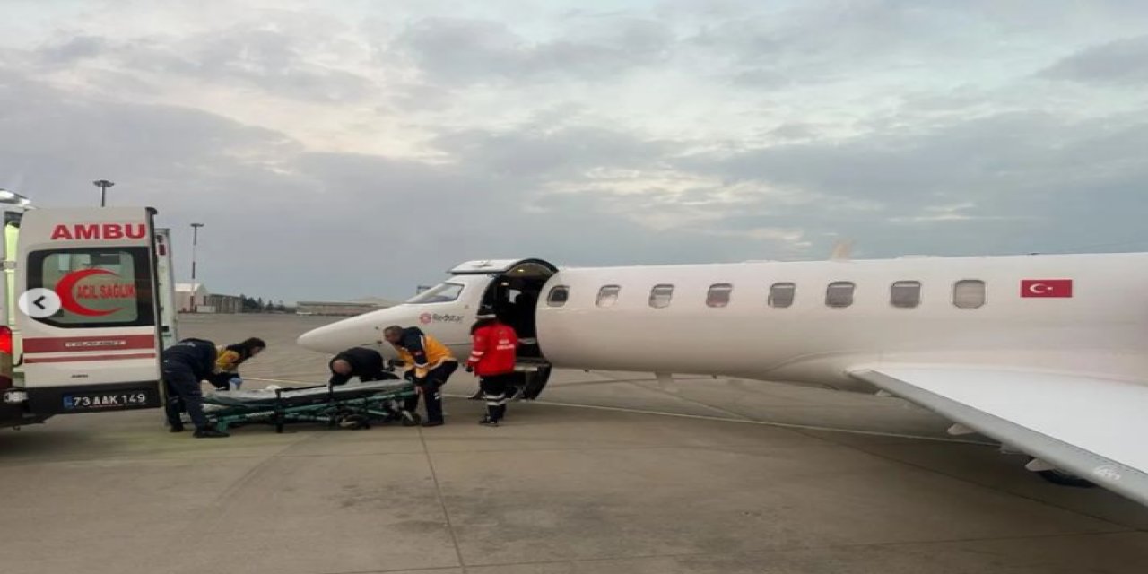 77 yaşındaki Şırnaklı hasta ambulans uçakla Ankara'ya sevk edildi