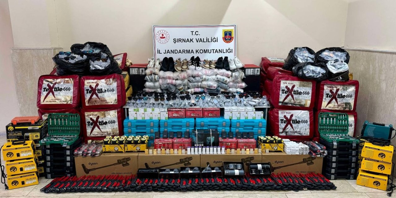 Şırnak’ta  Piyasa değeri 3.5 milyon olan gümrük kaçağı malzeme ele geçirildi