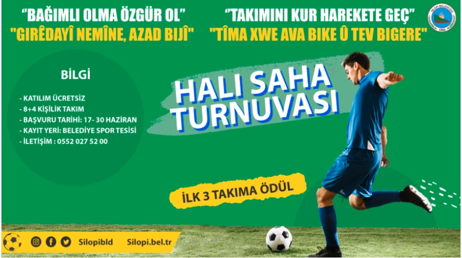 SİLOPİ BELEDİYESİNİN 2. GELENEKSEL HALI SAHA FUTBOL TURNUVASI KAYITLARI BAŞLADI