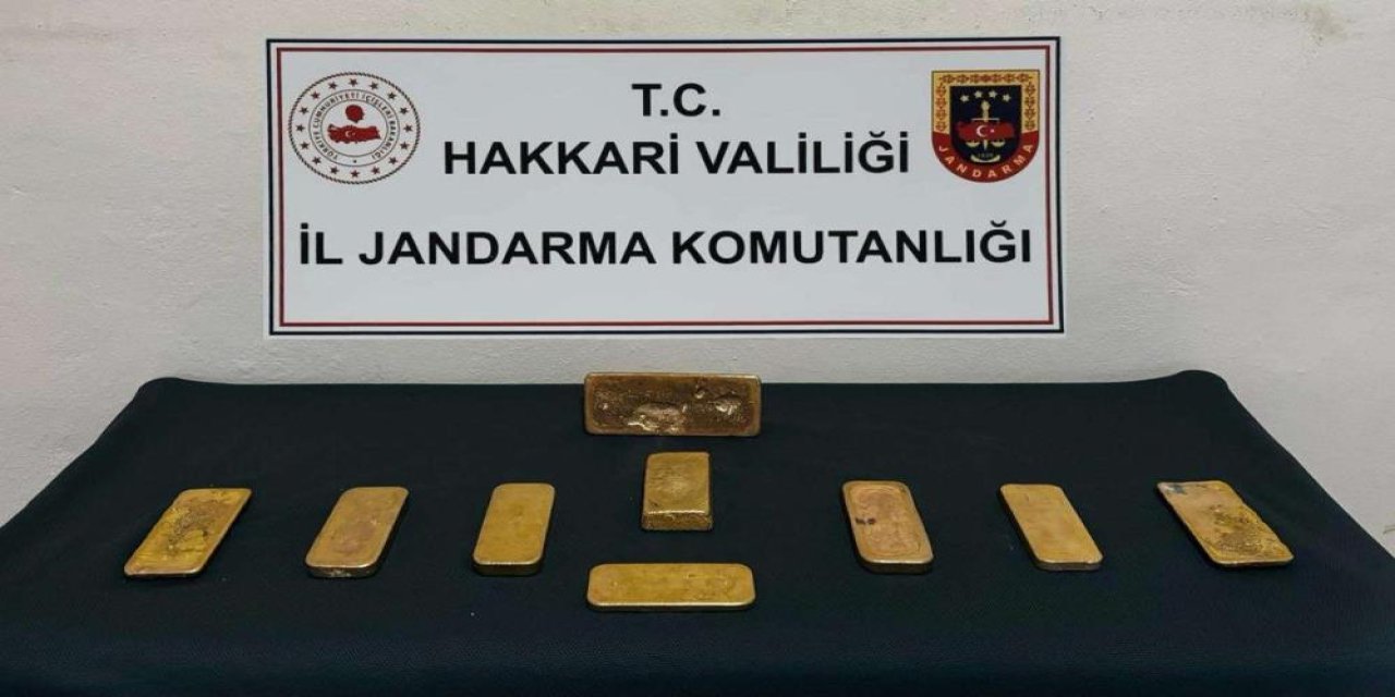 Hakkari'de piyasa değeri 37 milyon TL olan külçe altın ele geçirildi