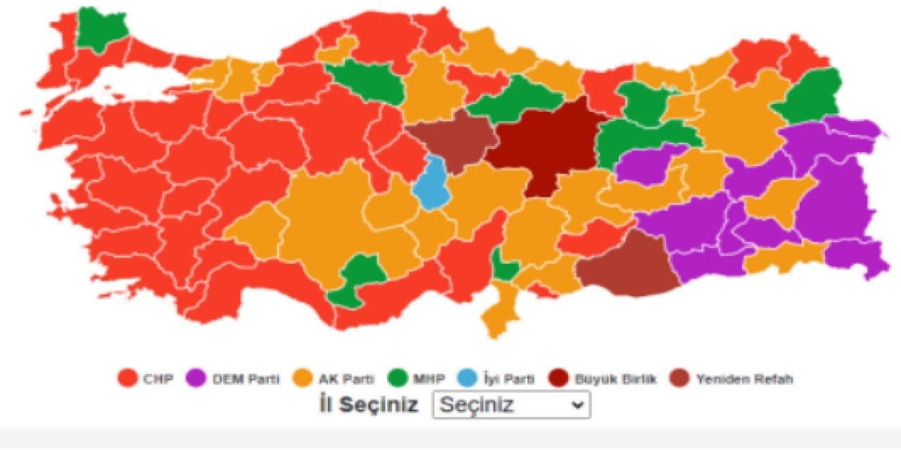 Haritayı kırmızıya boyadılar! İşte CHP'nin aldığı iller
