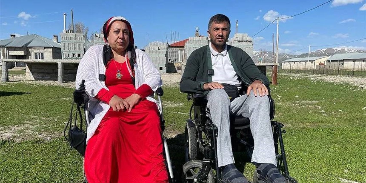 Engelli çift, inşaatını bitiremedikleri evleri için destek bekliyor