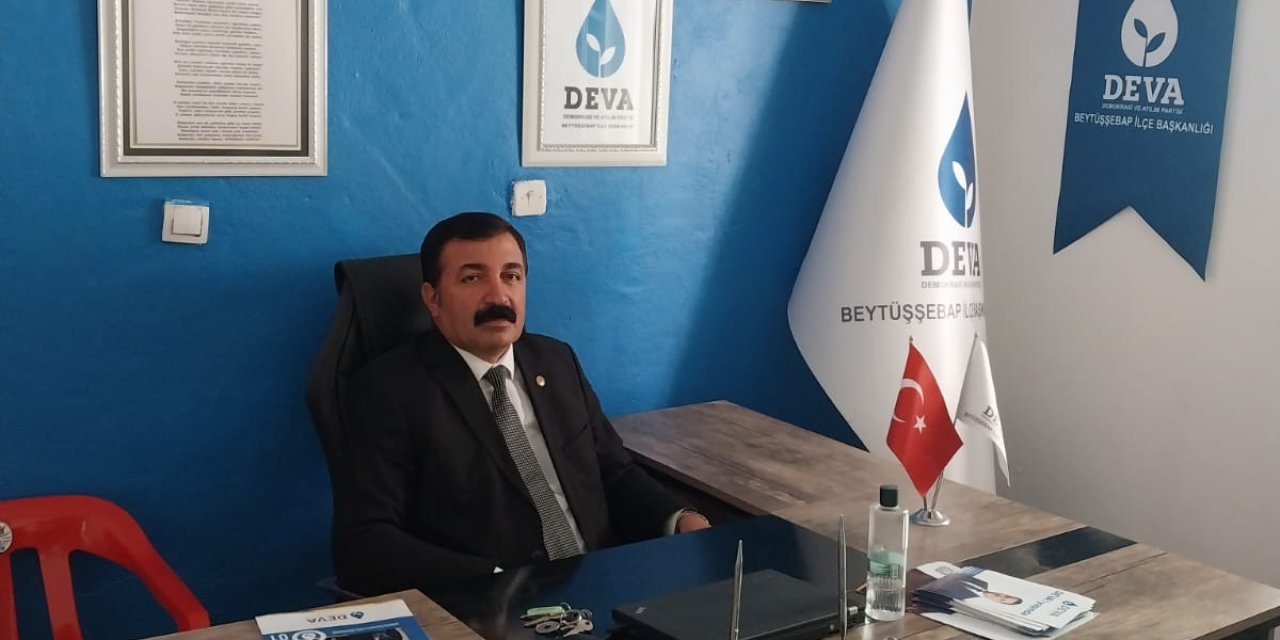 DEVA Partisi Beytüşşebap ilçe Başkanı Uçuş görevinden istifa etti