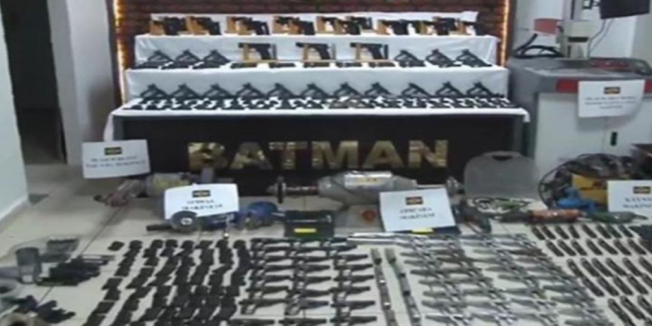 Batman'da " MERCEK-18" operasyonu! 121 Tabanca ele geçirildi
