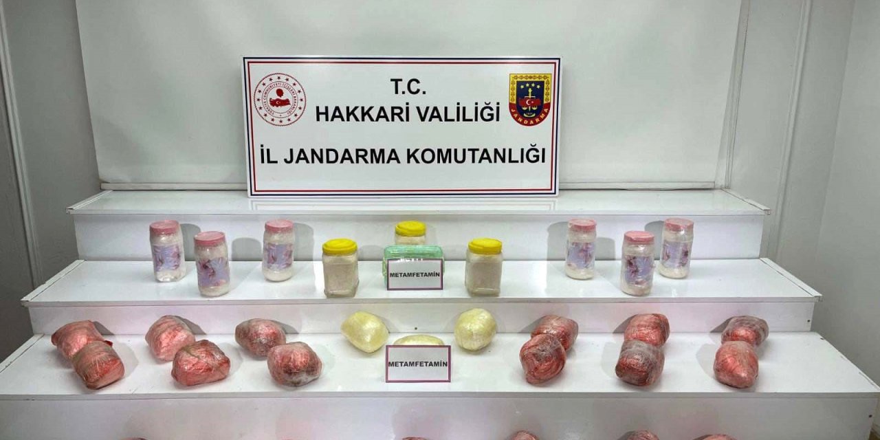 Yüksekova'da 34 kilo metamfetamin ele geçirildi