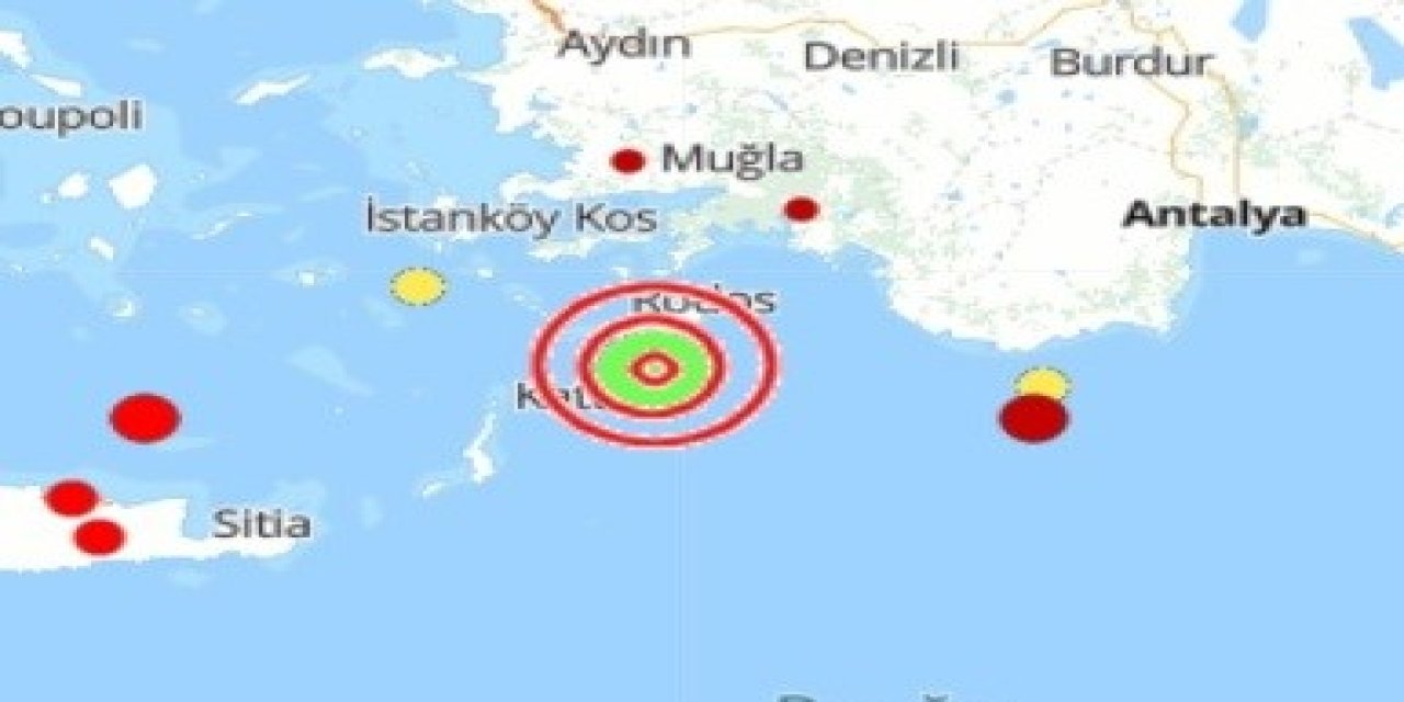 Muğla'da  4.7 büyüklüğünde deprem