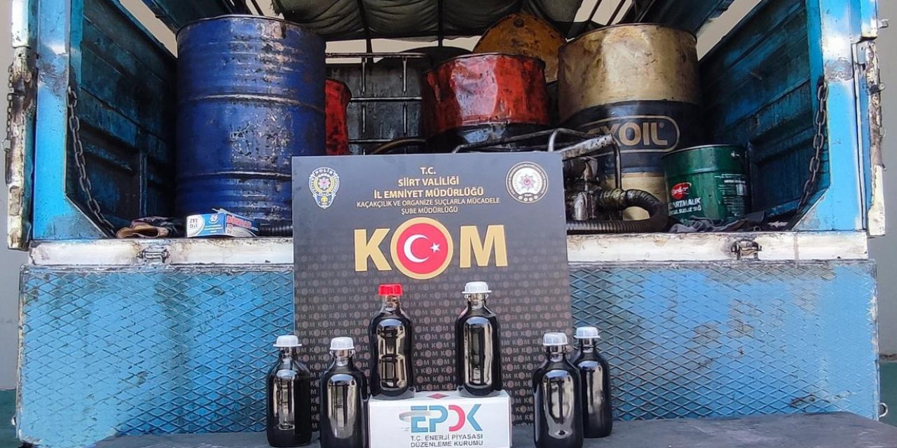 Siirt'te bin 660 litre kaçak akaryakıt ele geçirildi:2 gözaltı