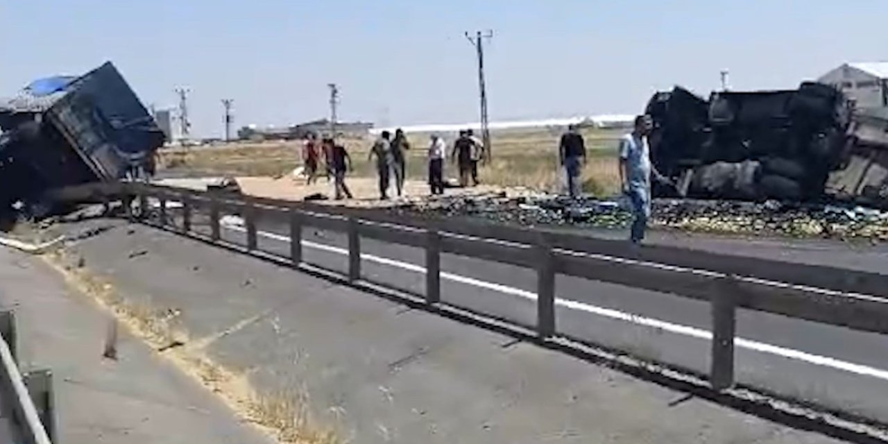 Kızıltepe'de iki tır çarpıştı: 2 yaralı