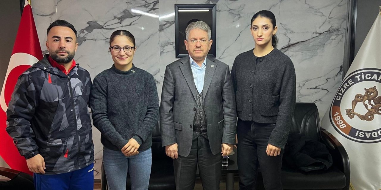 Milli Boksörlerden Cizre TSO Başkanı Yıldırım’a Ziyaret