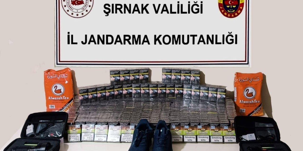 Şırnak’ta jandarma 1 milyon 250 bin TL’lik kaçakçılığı önledi