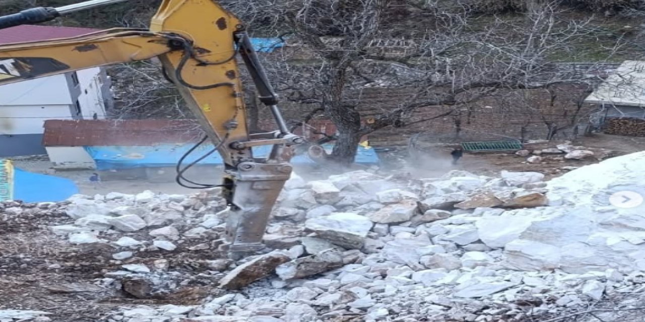 Şırnak AFAD’dan kaya düşme riskine karşı önlem