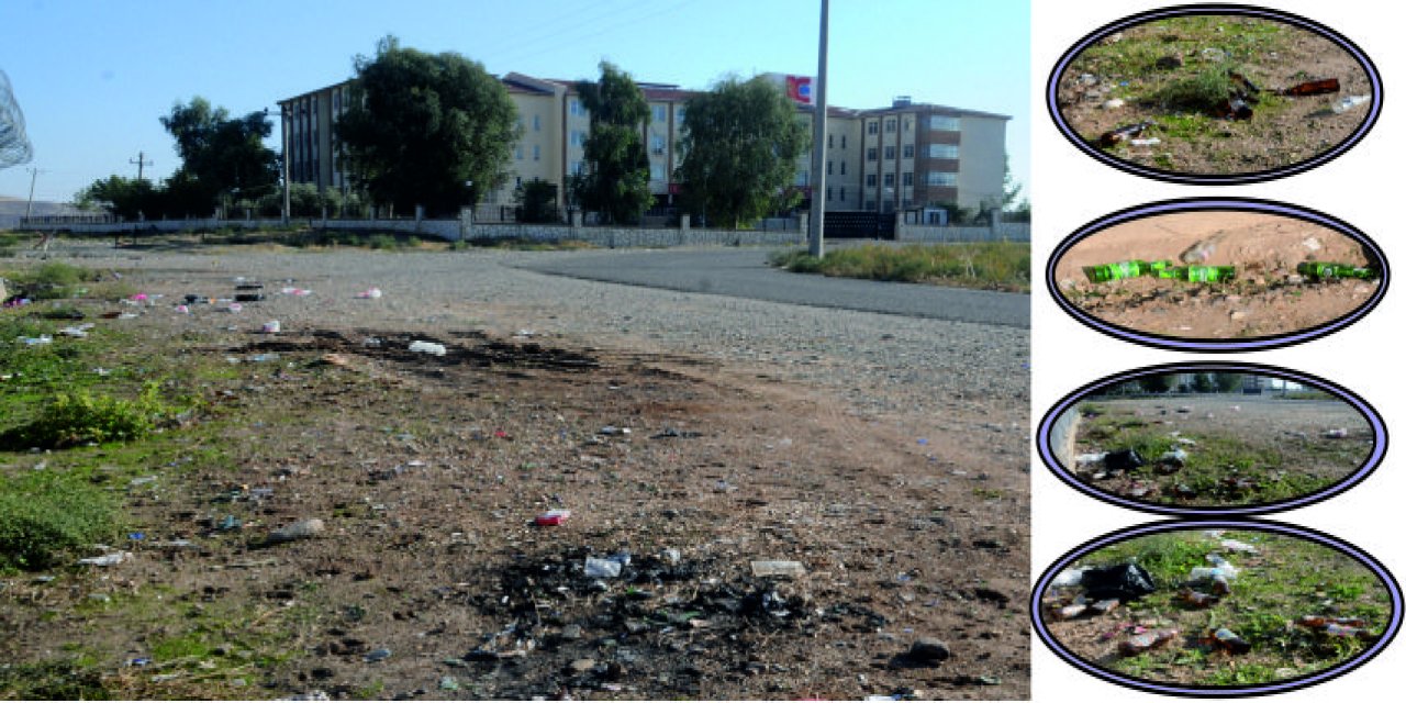 Cizre’de Okul yolları alkol şişelerinden geçilmiyor
