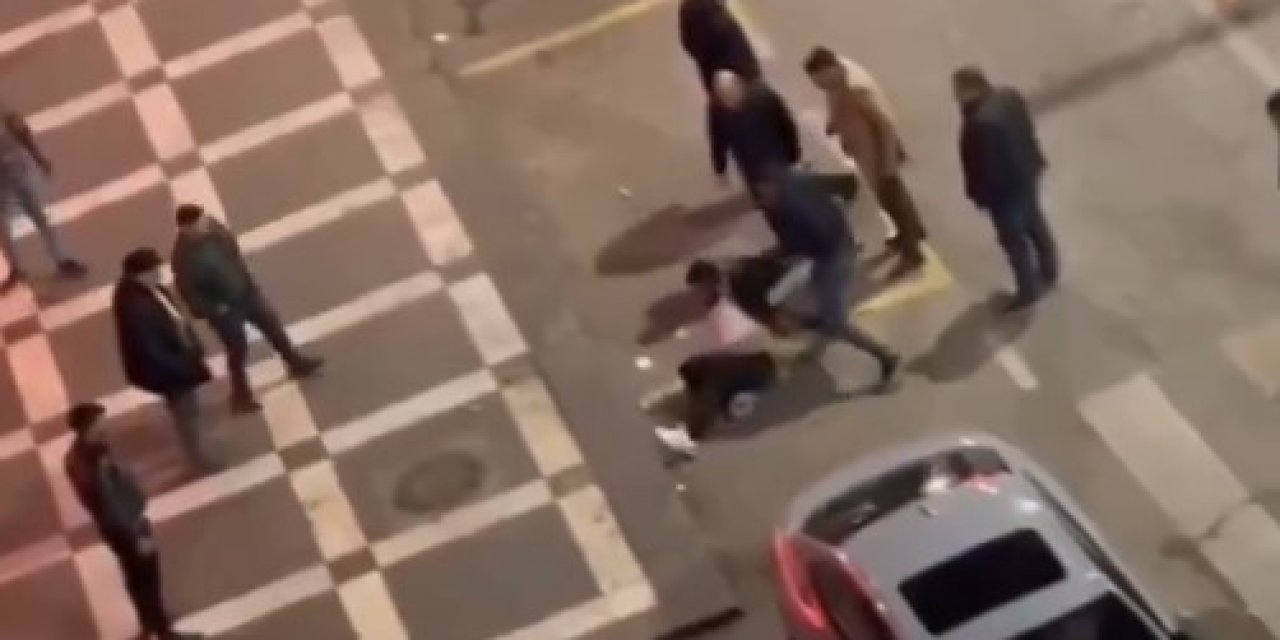Şanlıurfa'da yol ortasında meydan dayağı kamerada