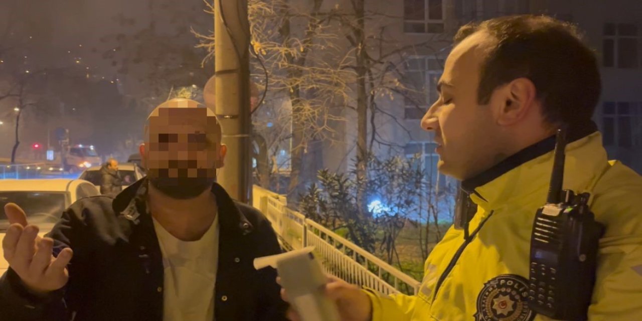 Alkolmetreyi üflemedi, gazetecinin üzerine yürüyerek hakaret ve tehdit etti