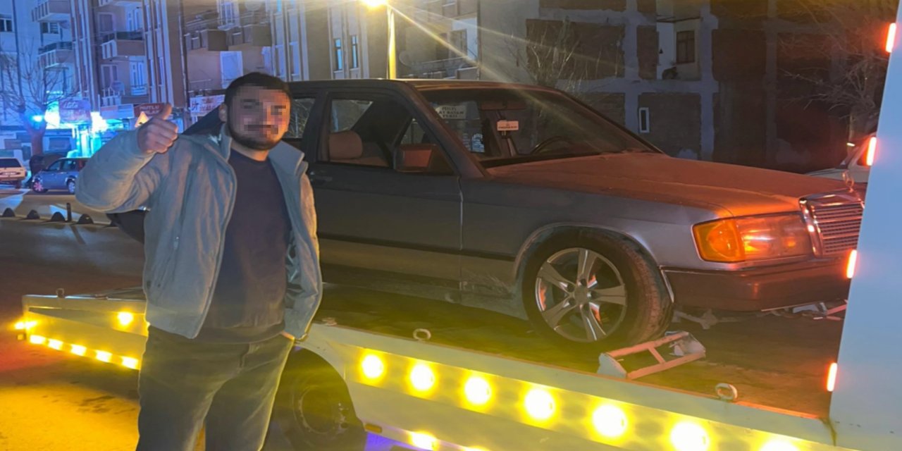 Polis aracı önünde drift atmak pahalıya patladı