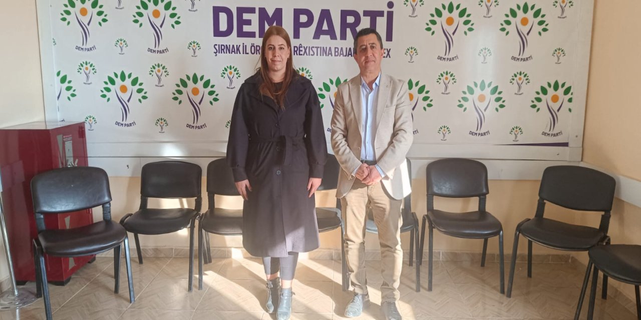 DEM Parti Şırnak Merkez İlçe Kongresi Gerçekleşti: Eş Başkanlığa Esma Erener ve Selahattin Barınç Seçildi