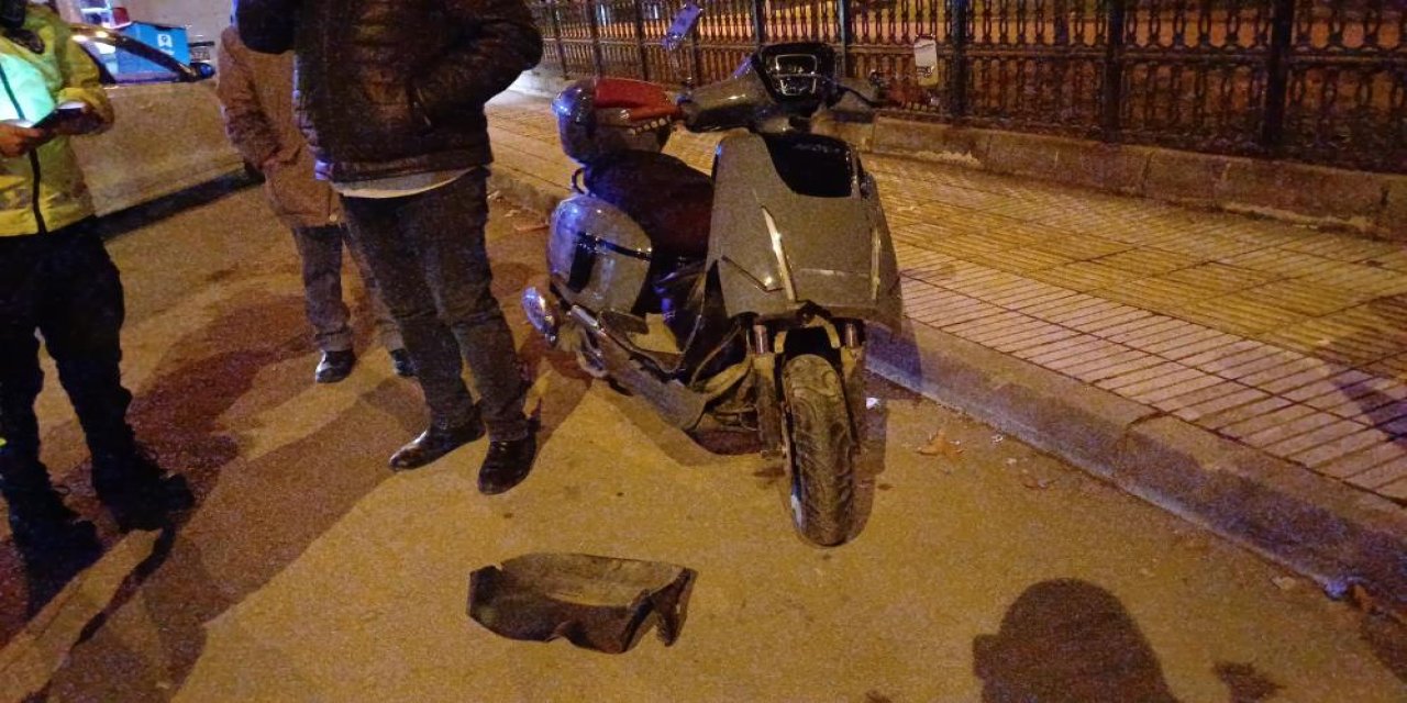 Otomobile çarpan motosikletli yaralandı