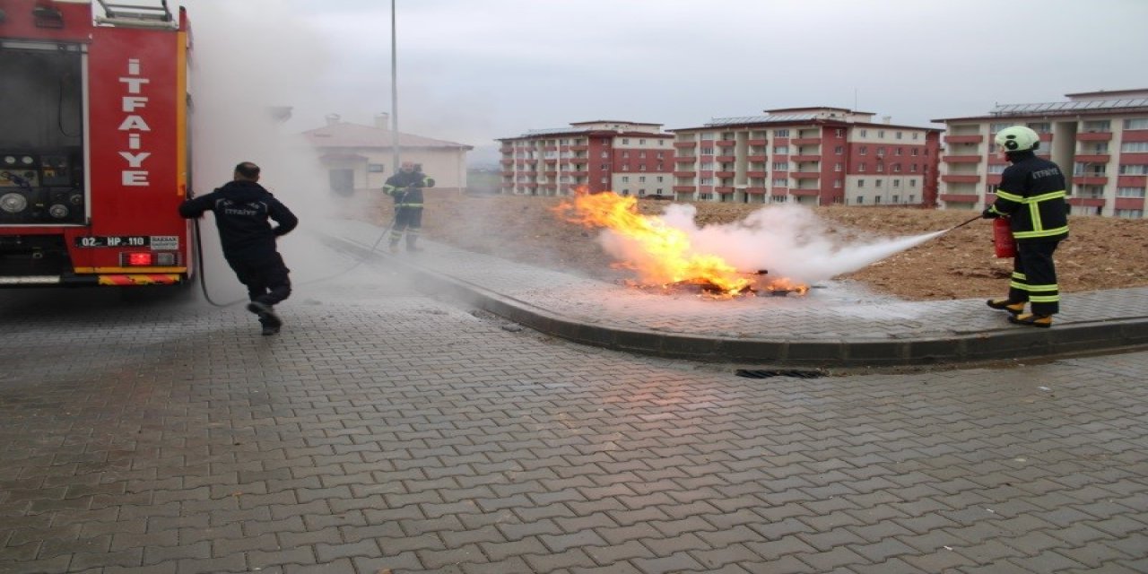 Ceza İnfaz Kurumunda yangın tatbikatı gerçekleştirildi