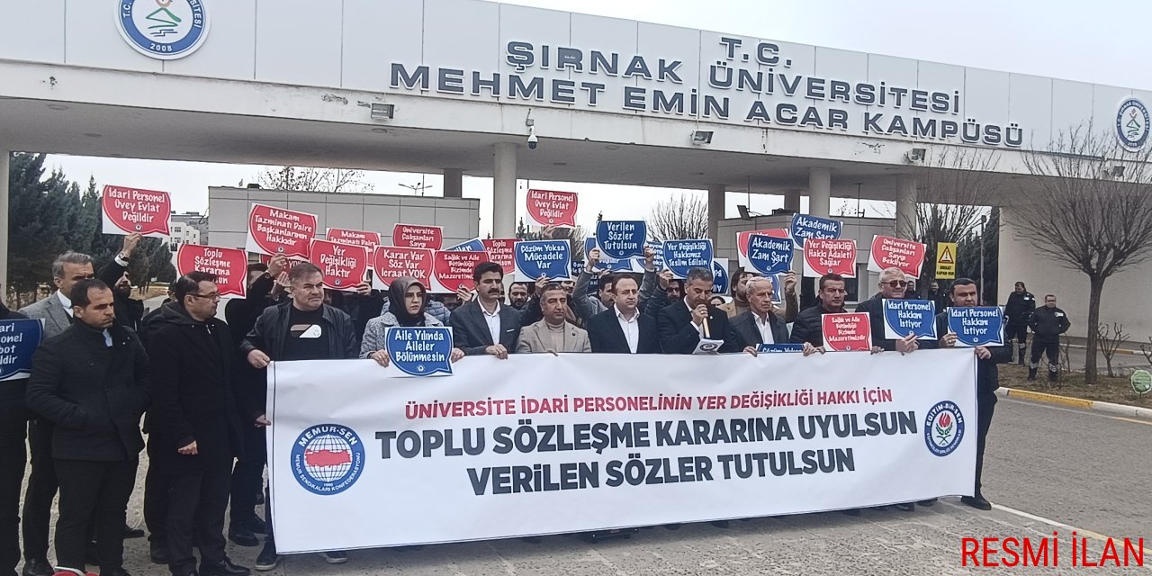 Şırnak’ta Eğitim-Bir-Sen’den Üniversite Çalışanları İçin Hak Talebi!