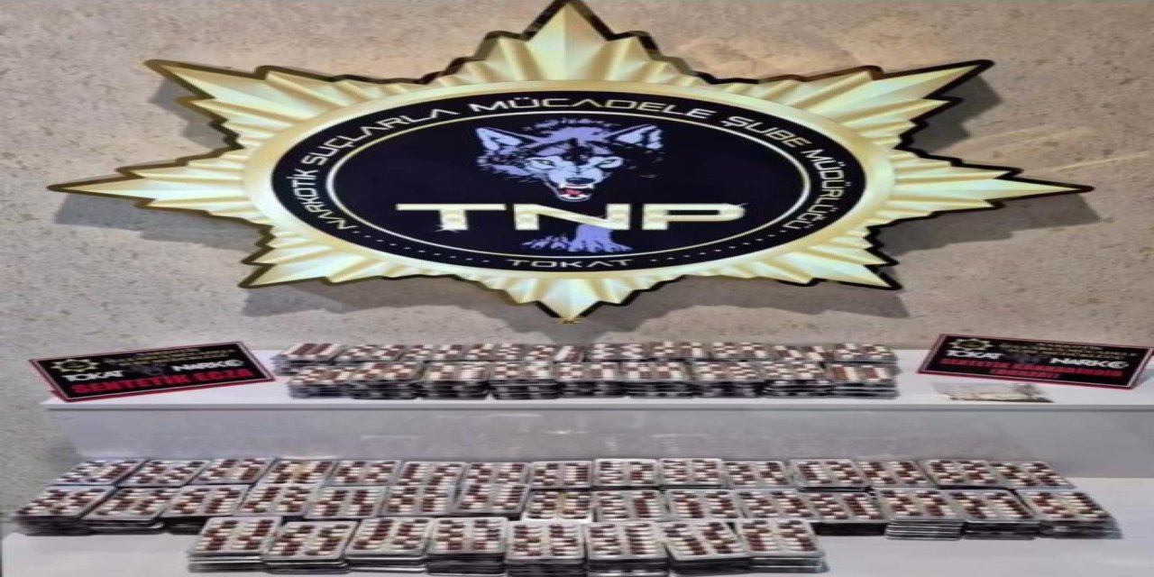 Tokat'ta 7 bin 916 adet sentetik ecza hap ele geçirildi