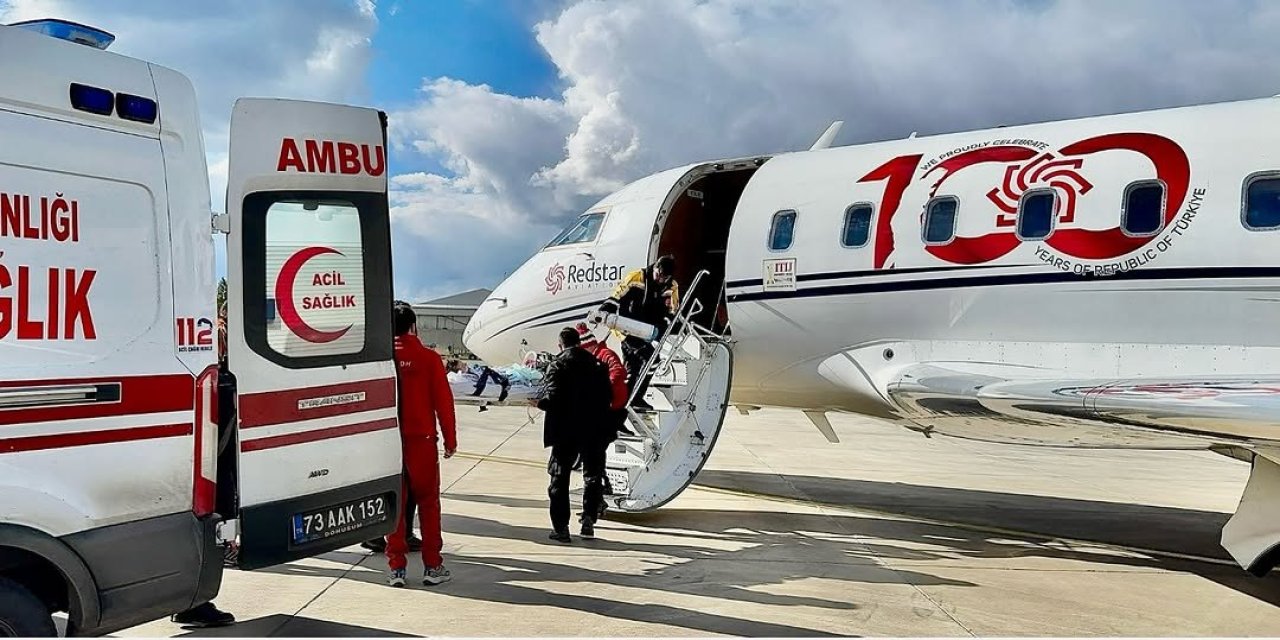 Şırnak’tan Ankara'ya uçak ambulansla hayat kurtaran nakil