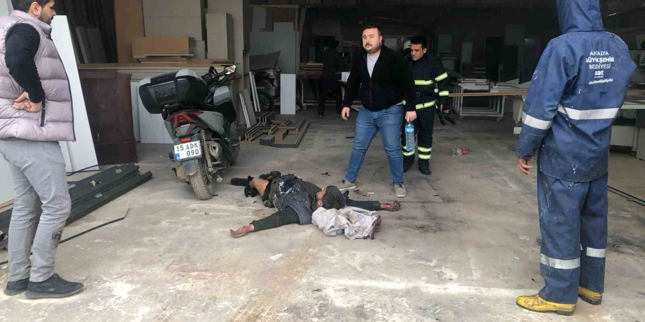Tiner dökülen soba patladı: 1 kişi ağır yaralı