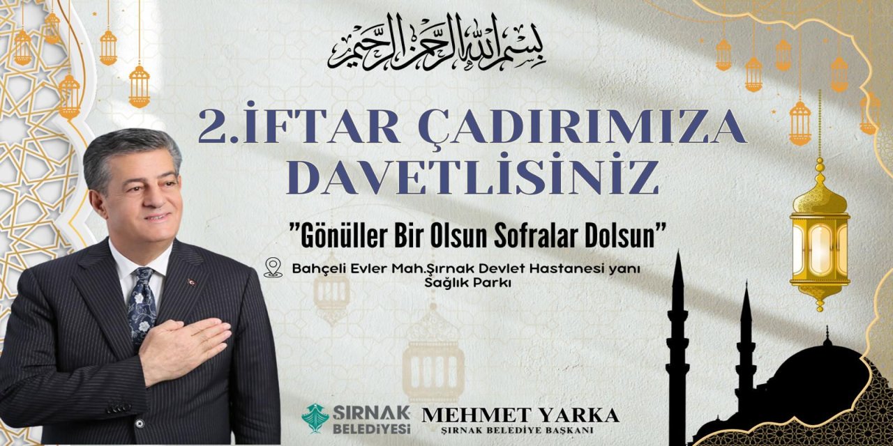 Şırnak Belediyesi İkinci İftar Sofrasını Açtı
