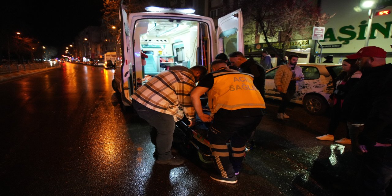 Edirne’de otomobilin yayalara çarpma anı  VİDEO