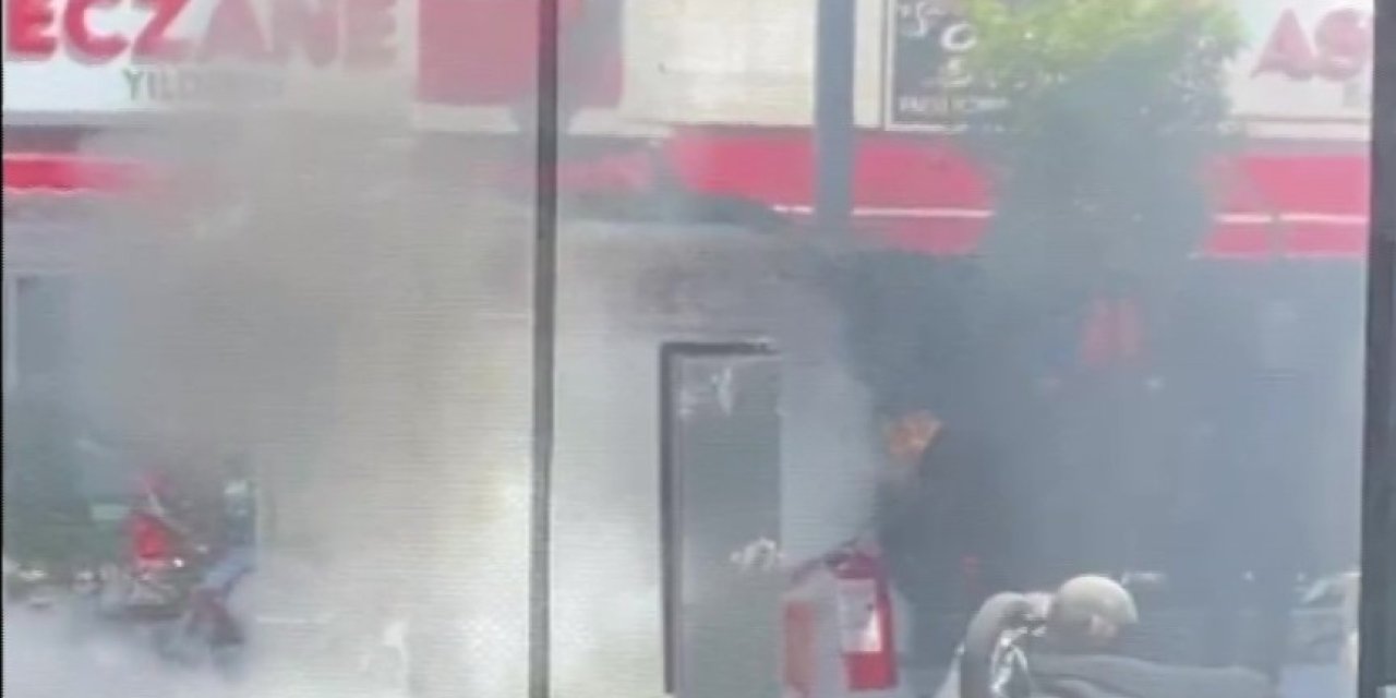 Tüplü seyyar mısır arabası yandı, ilk müdahaleyi vatandaş yaptı