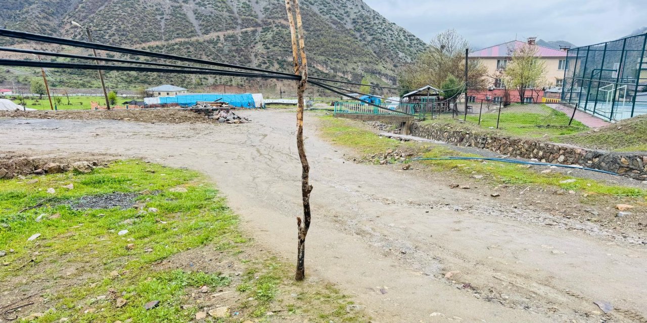 Şırnak'ta Direkler Kırıldı, Fiber Hat Yere İndi